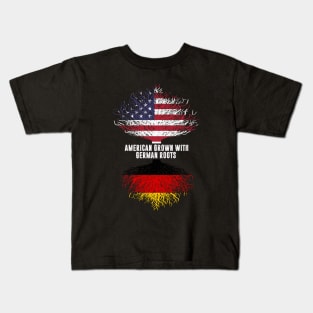 American Grown with German Roots USA Flag Kids T-Shirt